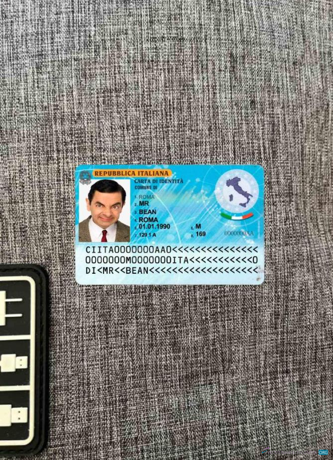 Download Italy ID (2006 – 2016) photolook FRONT Photoshop template